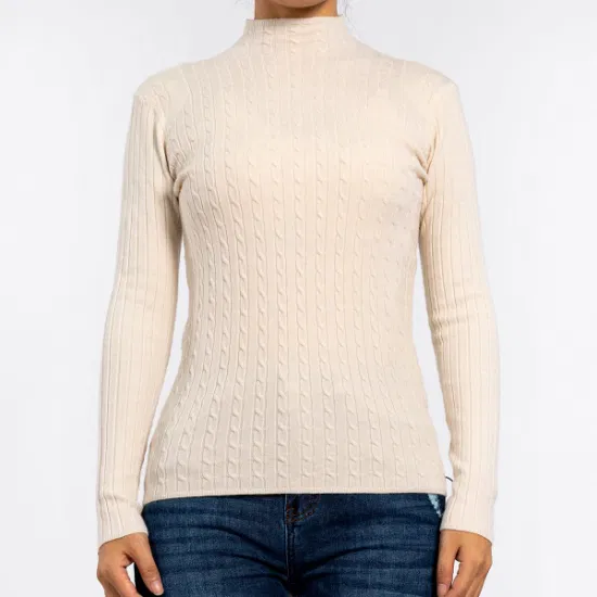 Весенний вязаный абрикосовый пуловер с круглым вырезом и длинными рукавами, женский свитер